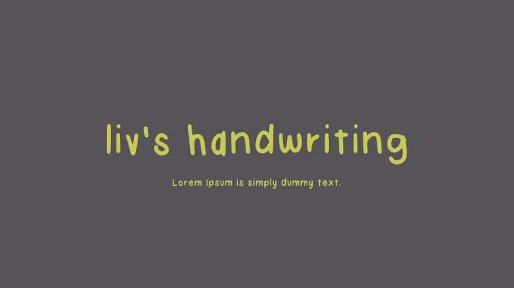 liv's handwriting Font