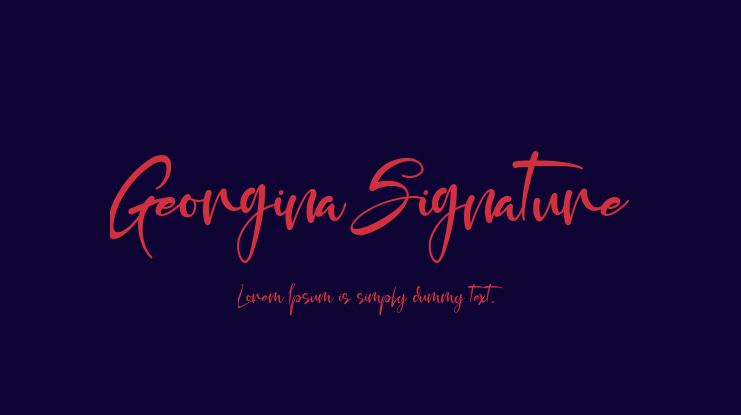 Georgina Signature Font