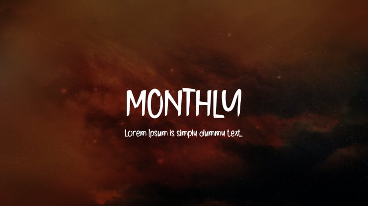 MONTHLY Font