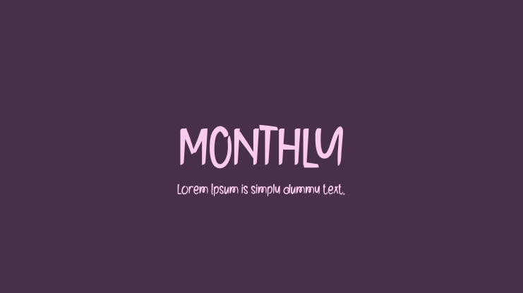 MONTHLY Font