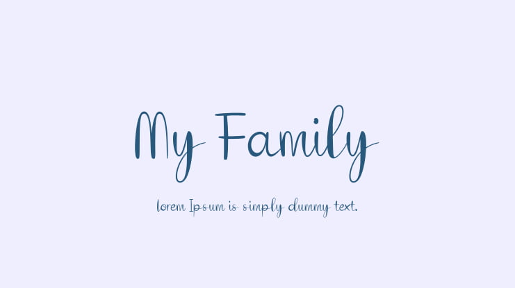 My Family Font