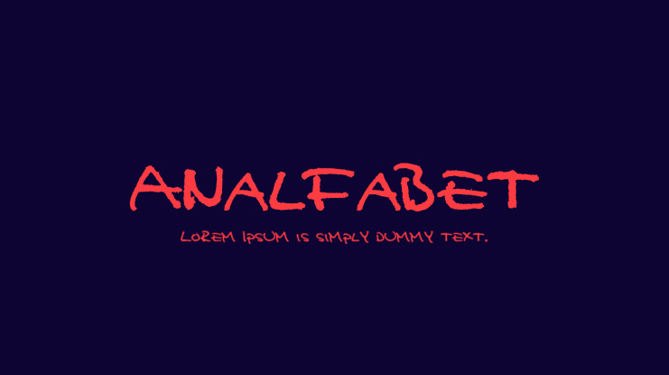 Analfabet Font