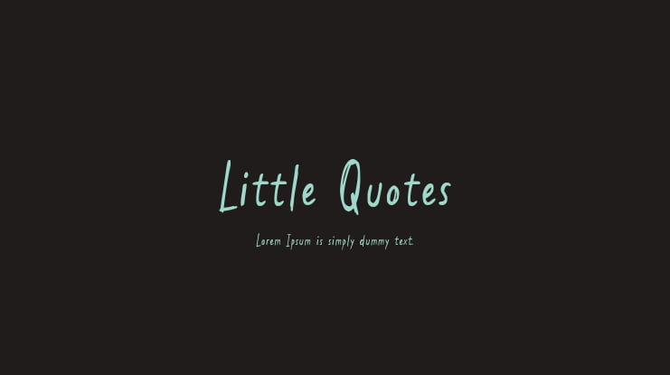 Little Quotes Font