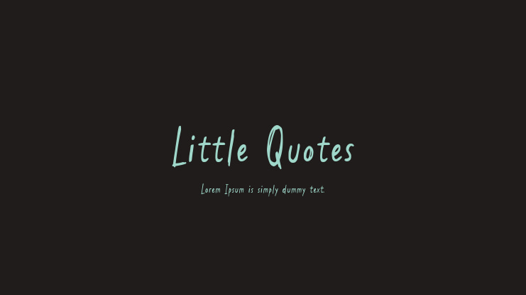 Little Quotes Font