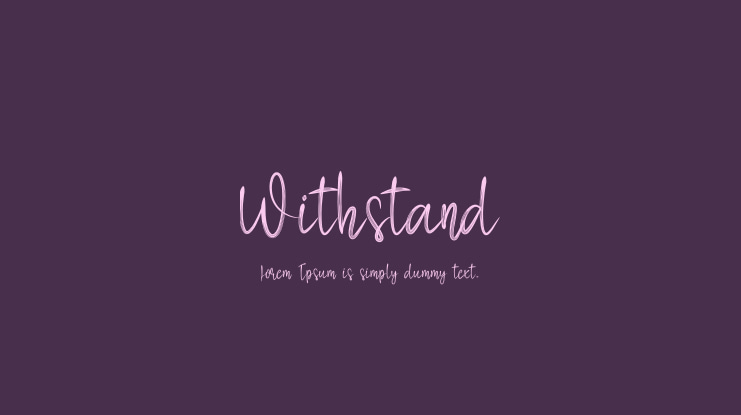Withstand Font