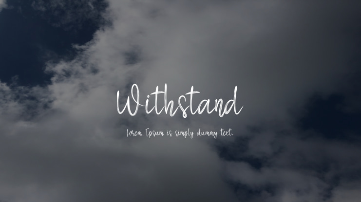 Withstand Font