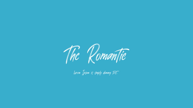 The Romantic Font