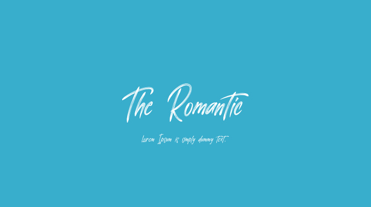 The Romantic Font
