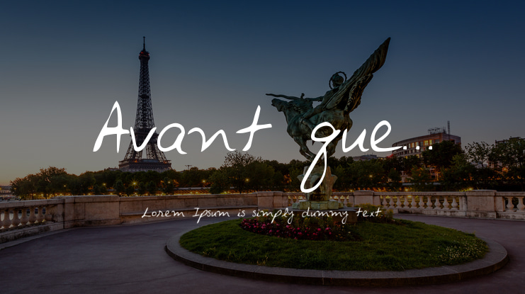 Avant que... Font
