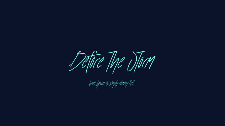 Before the Storm Font