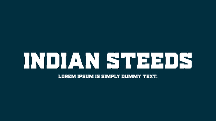 Indian Steeds Font Family