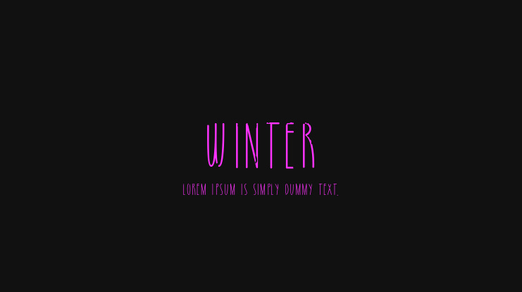 Winter Font