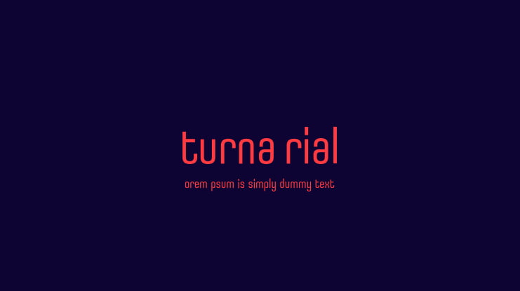 Uturna Trial Font