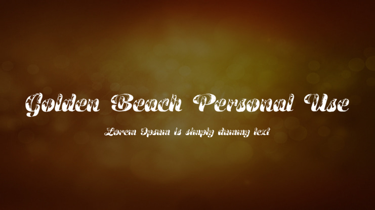 Golden Beach Personal Use Font
