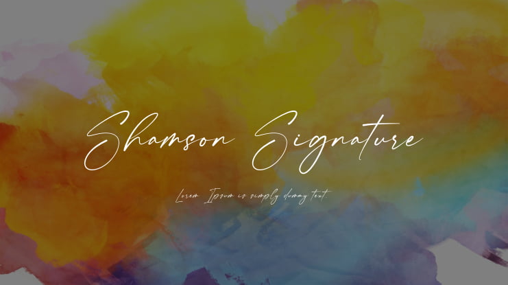 Shamson Signature Font