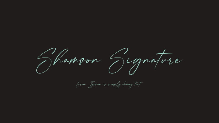 Shamson Signature Font