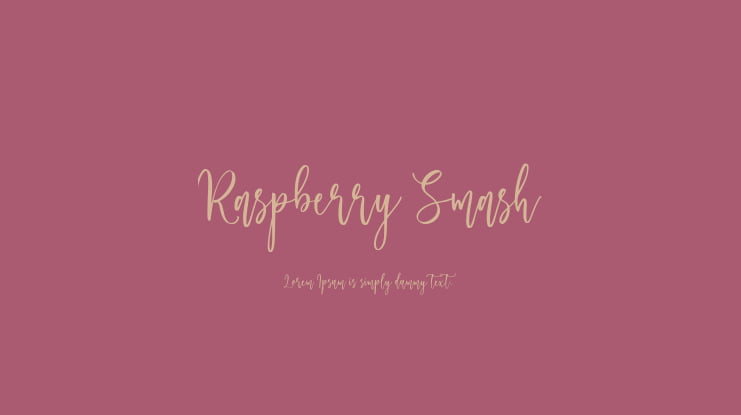 Raspberry Smash Font