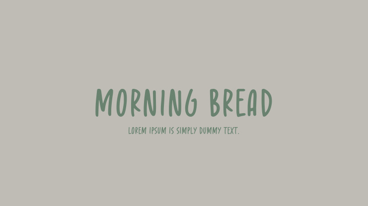 Morning Bread Font