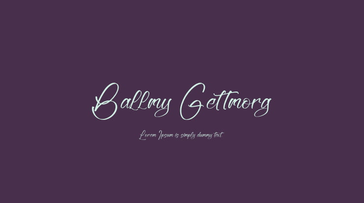Ballmy Gettmorg Font