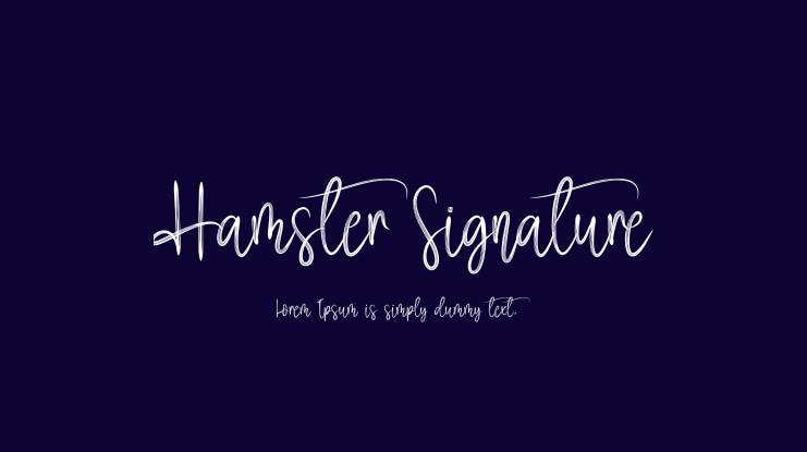 Hamster Signature Font