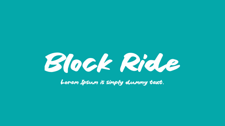 Block Ride Font