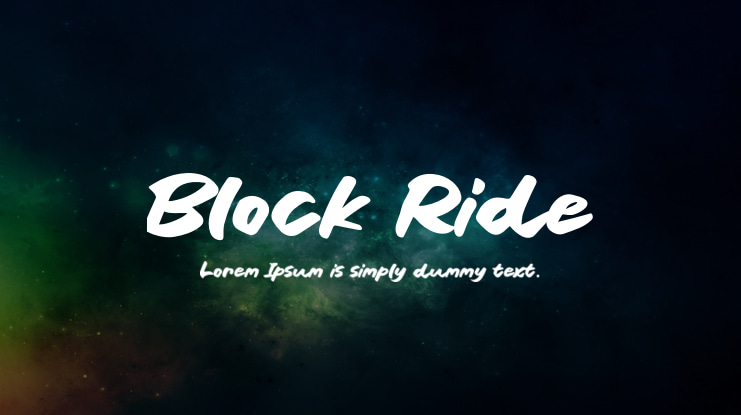 Block Ride Font