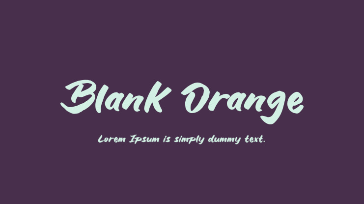Blank Orange Font