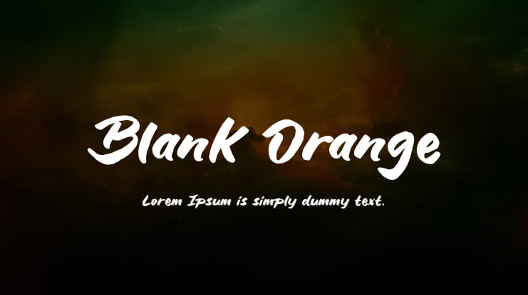 Blank Orange Font