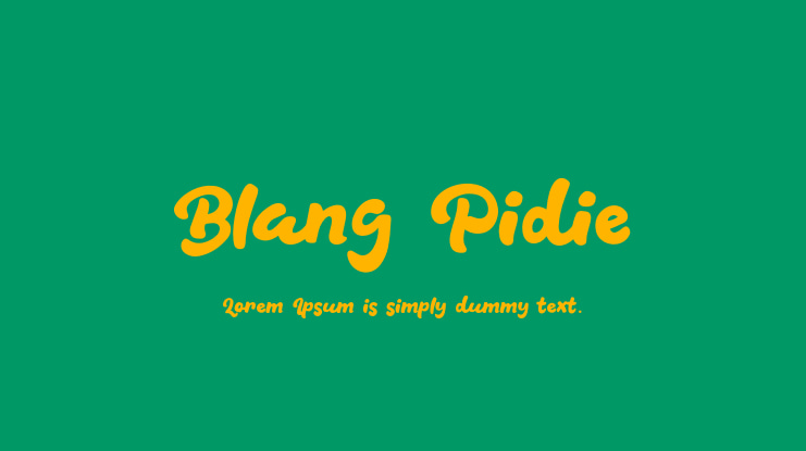 Blang Pidie Font
