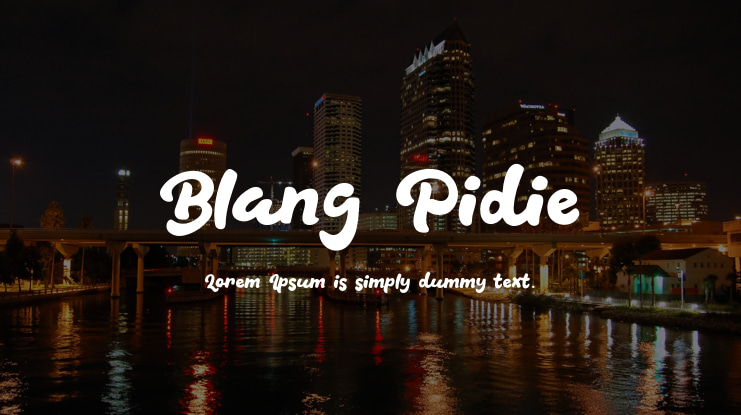 Blang Pidie Font