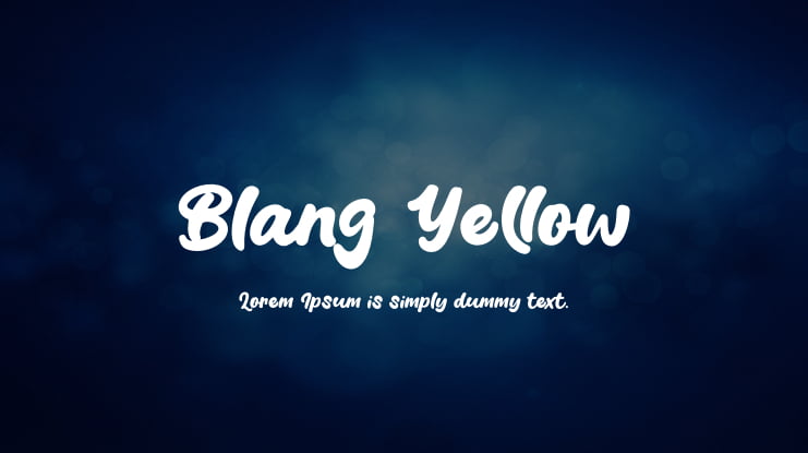 Blang Yellow Font
