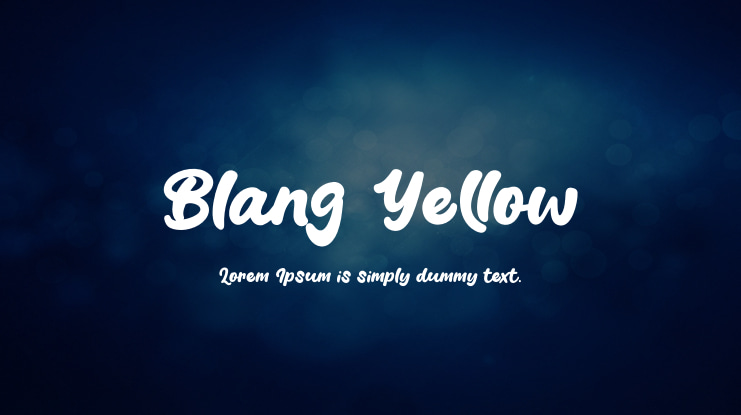 Blang Yellow Font