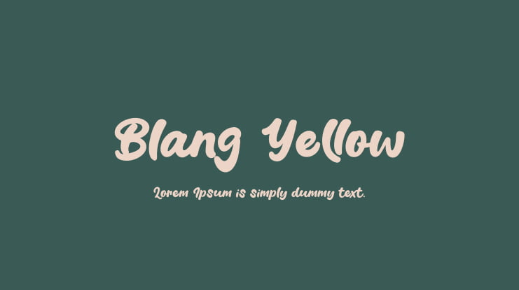 Blang Yellow Font