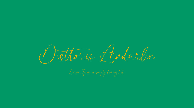 Disttoris Andarlin Font