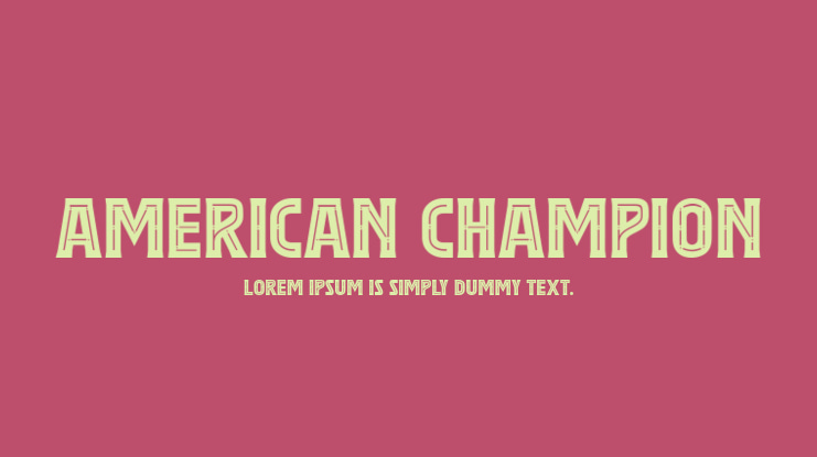 American Champion Font