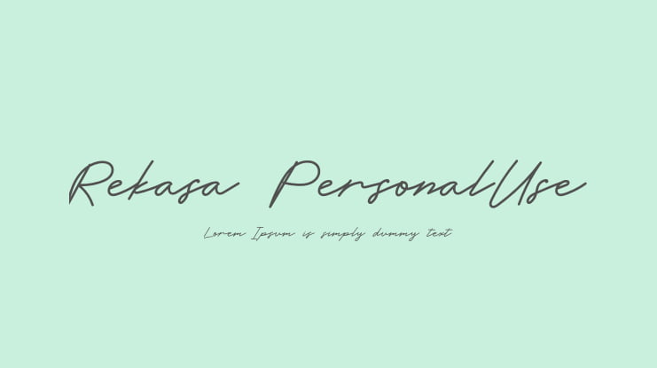 Rekasa-PersonalUse Font