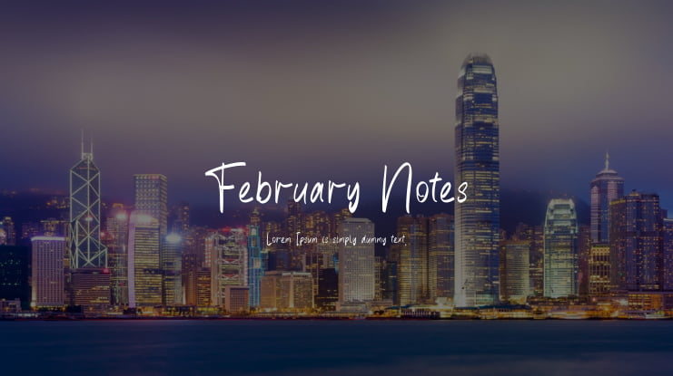 February Notes Font
