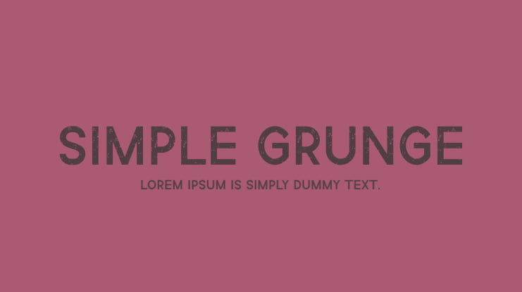 Simple Grunge Font