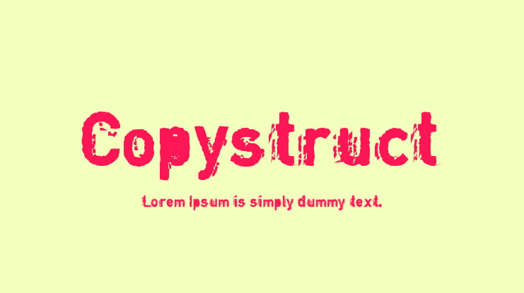 Copystruct Font Family