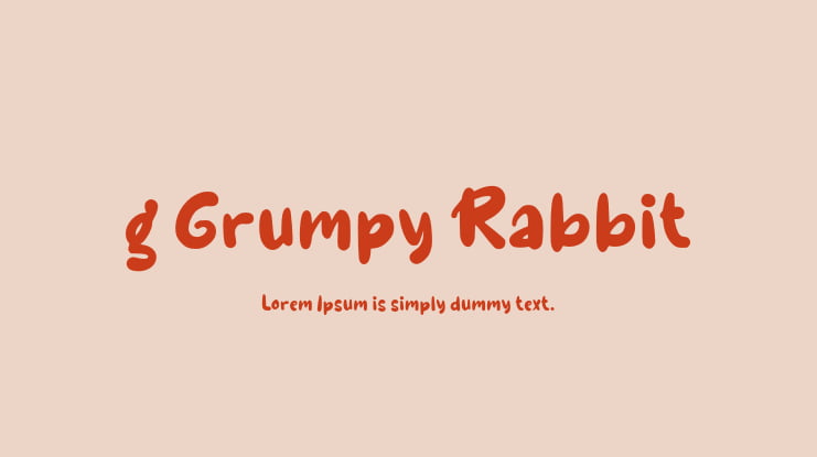 g Grumpy Rabbit Font