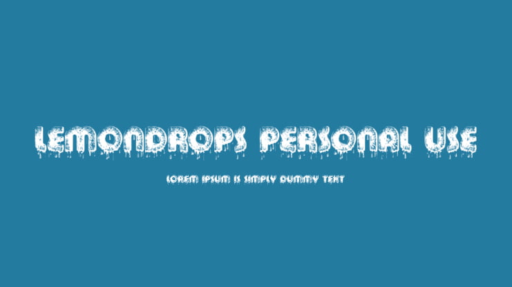 LEMONDROPS PERSONAL USE Font Family