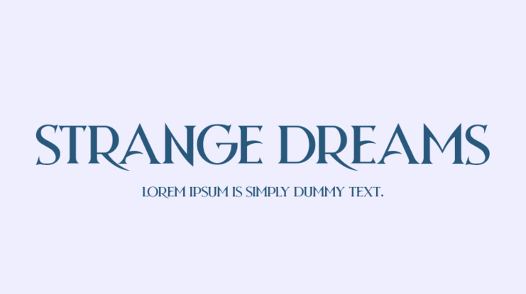 Strange Dreams Font Family