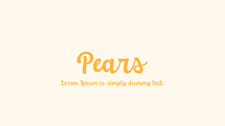 Pears Font