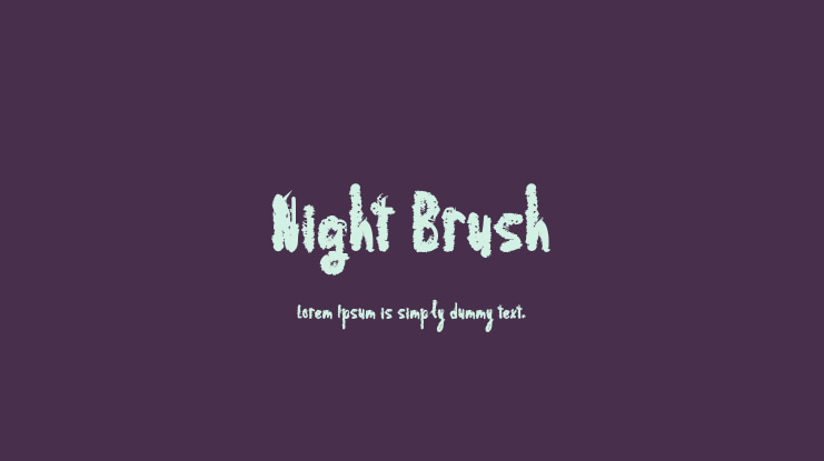 Night Brush Font