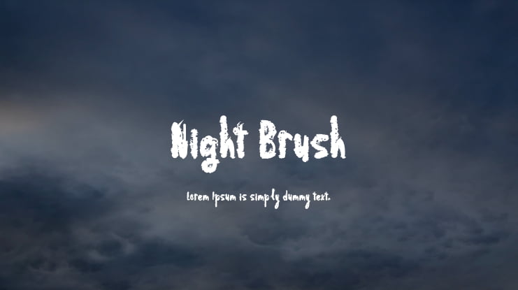 Night Brush Font
