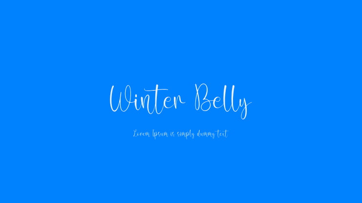 Winter Belly Font