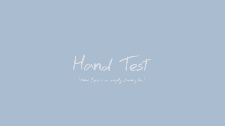 Hand Test Font