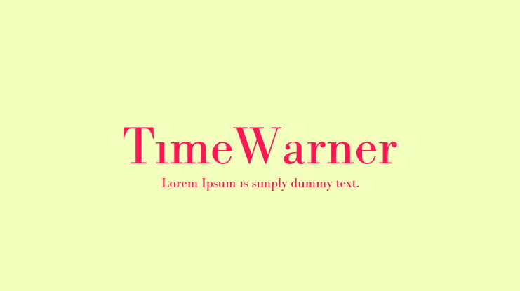 TimeWarner Font Family