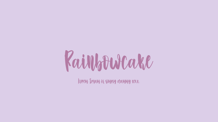 Rainbowcake Font