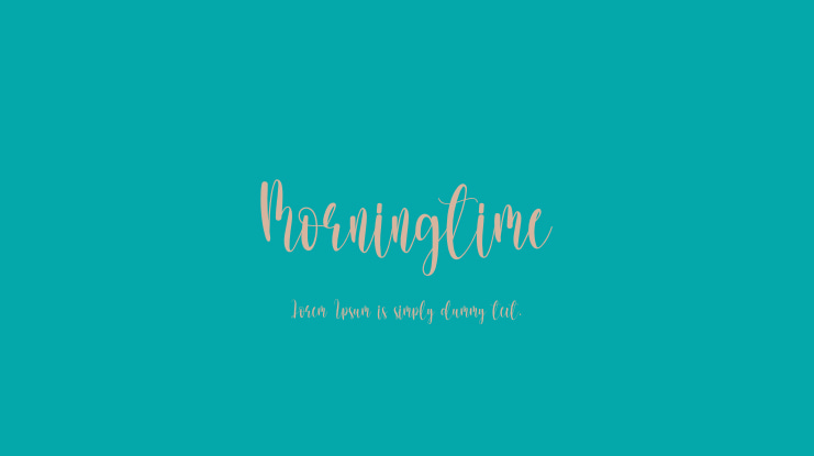Morningtime Font